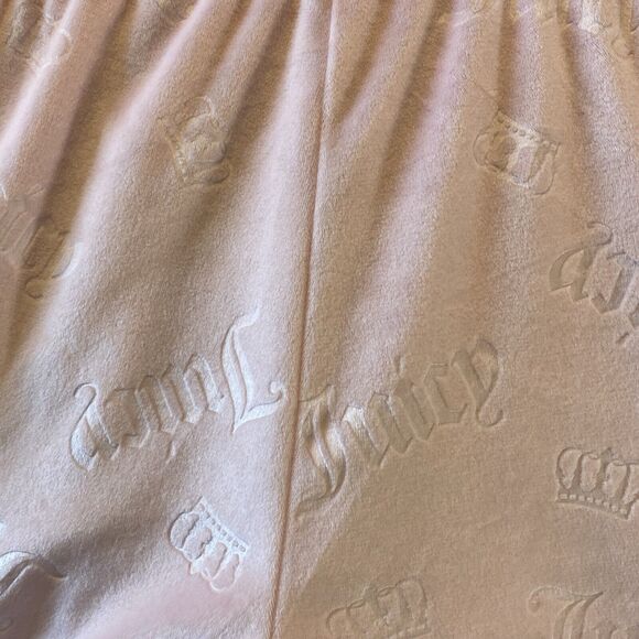 2 Pk Juicy Couture L Pink & Dark Pink Velour Logo Studded Embossed Loung… - Picture 9 of 11